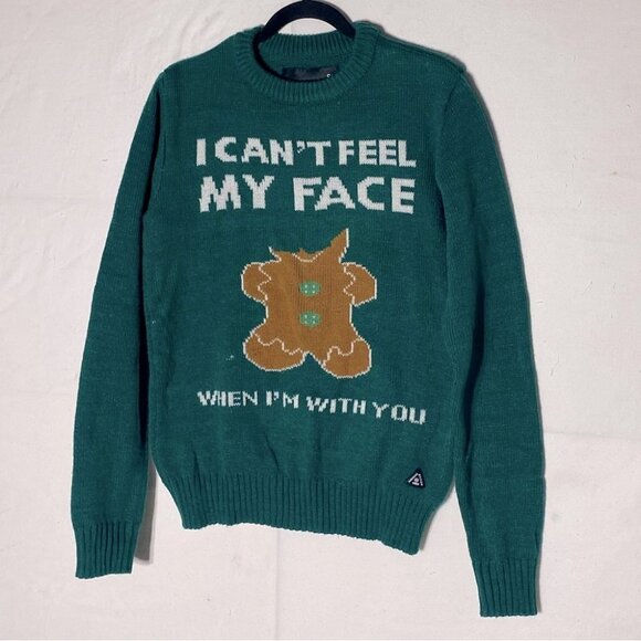 American Stitch Ugly Christmas Sweater Gingerbread Man I Can’t Feel My Face S - Picture 2 of 14